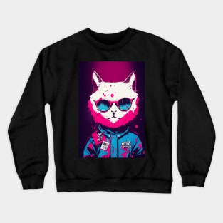 Cat in a jacket Crewneck Sweatshirt